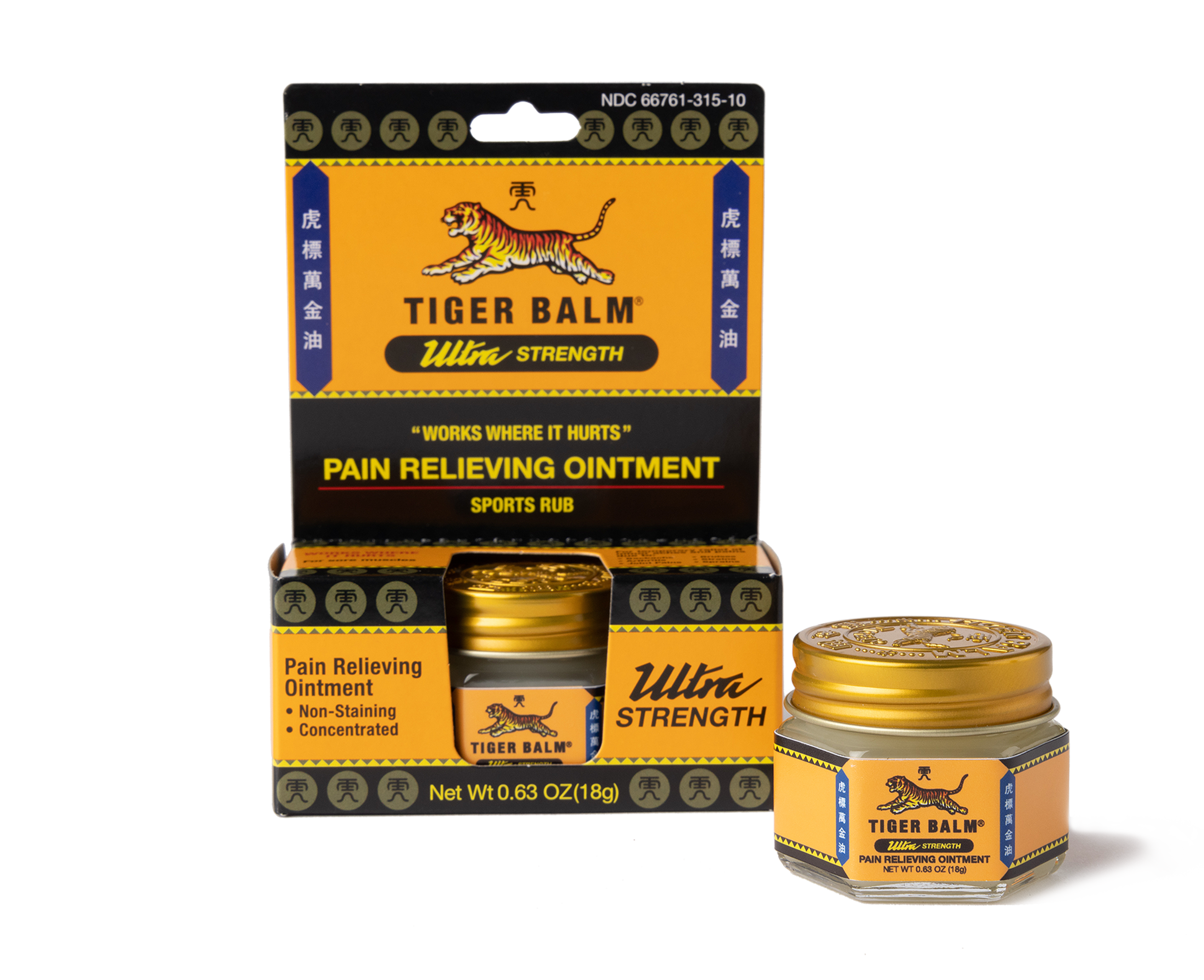 ultra strength pain relieving ointment with packaging and bottle